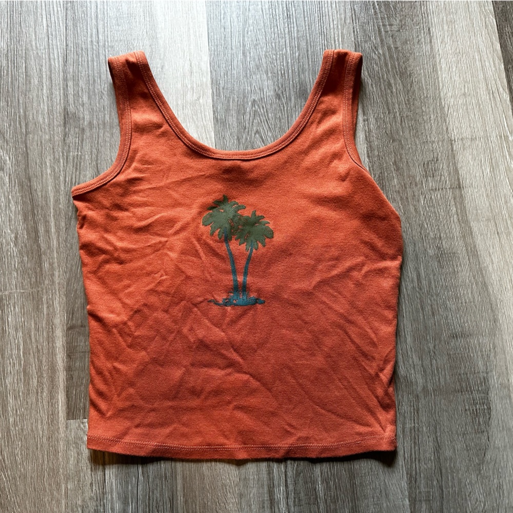 2/$5 Obsessive Love size L orange tank top